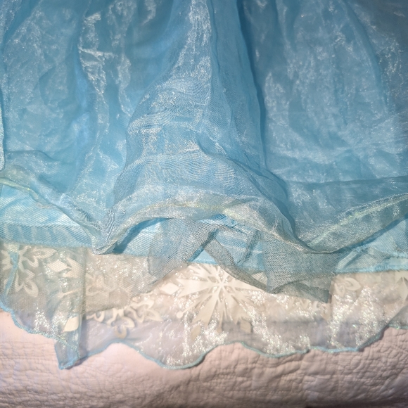 DELUXE Disney Princess Elsa snow queen Frozen costume size 5/6 - Picture 7 of 8